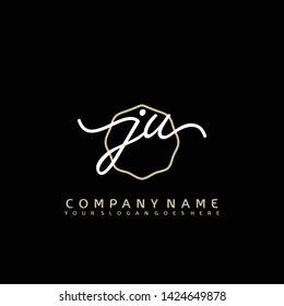 JU Initial handwriting logo concept