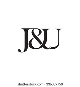 J&U Initial logo. Ampersand monogram logo