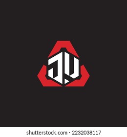 JU initial logo modern and futuristic concept for esport or gaming logo