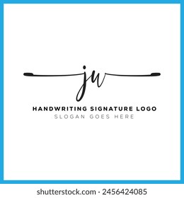 JU initials Handwriting signature logo. JU letter real estate, beauty, photography logo design.