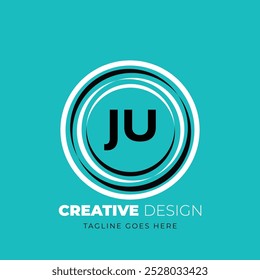 JU letter logo creative design. JU unique design. Vector illustration