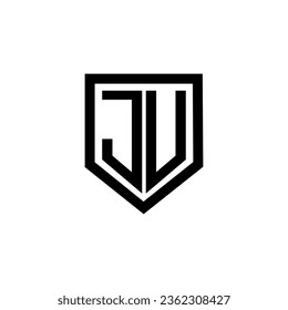 JU letter logo design with white background in illustrator. Vector logo, calligraphy designs for logo, Poster, Invitation, etc.