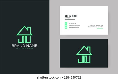 JU Letter Real Estate Logo Design - Real estate logo.