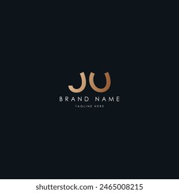 JU letters vector logo design