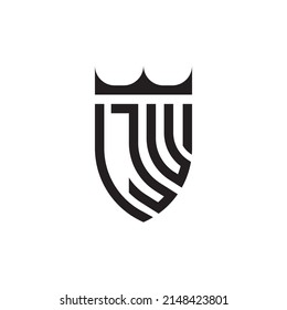 JU Luxury initial logo letters in high quality professional design that will print well