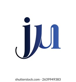 JU modern, minimalist wordmark logo design focusing on clean typography and timeless style, featuring sleek initials that convey professionalism, sophistication, and lasting brand identity.