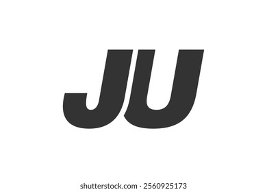 JU Techno Editable Font Logo For Corporate Branding. Bold, Futuristic Design With Unique Typographic Ideas. Minimal Custom Type And Dynamic Letter Variations For Promotion, Printing, And Book Titles