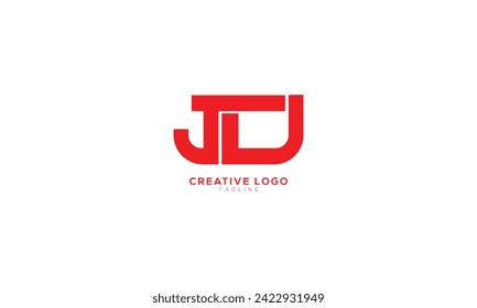 JU TU Abstract initial monogram letter alphabet logo design