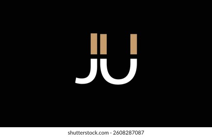 JU, UJ Abstract Letters Logo Monogram
