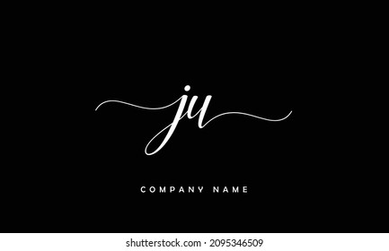JU, UJ Alphabets Letters Logo Monogram