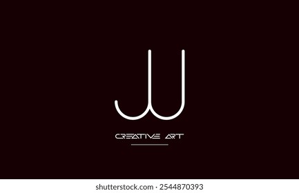 JU, UJ, J, U abstract letters logo monogram