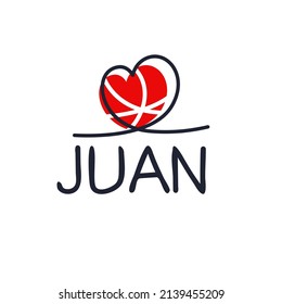 Juan Calligraphy Lettering Name Can Be Stock Vector (Royalty Free ...