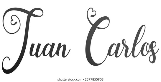Juan Carlos - black color - first name - ideal for websites, e-mails, presentations, greetings, sublimation cards, cricut, t-shirt, sweatshirt, prints, cricut, silhouette,
