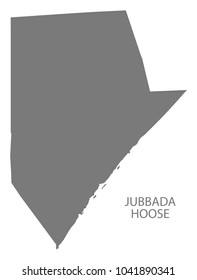 Jubbada Hoose map of Somalia grey illustration shape