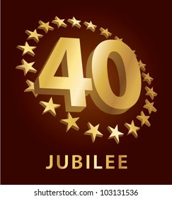 Jubilee, golden laurel wreath 40 years