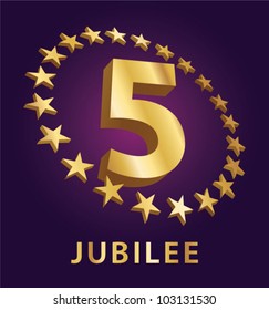 Jubilee, golden laurel wreath 5 years