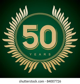 Jubilee, golden laurel wreath 50 years