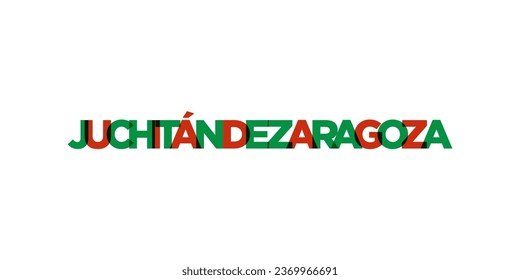 Juchitan de Zaragoza in the Mexico emblem for print and web. Design features geometric style