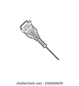 juckhammer icon. Element of construction tools for mobile concept and web apps. Thin line icon for website design and development, app development. Premium icon on white background