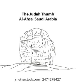 Judah thumb or devil thumb is a rock formation in the desert near Riyadh, Kingdom of Saudi Arabia. Al Ahsa