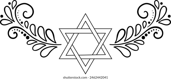 Judaica isolated element for decorations