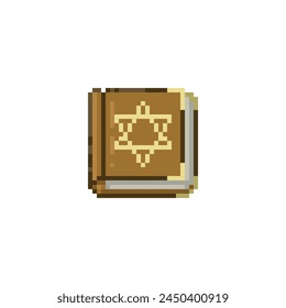 Judaism book, religious object pixel art