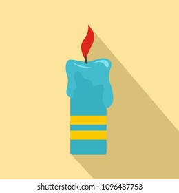 Judaism candle icon. Flat illustration of judaism candle vector icon for web design