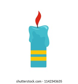 Judaism candle icon. Flat illustration of judaism candle vector icon for web isolated on white