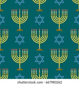 Judaism church traditional seamless pattern hanukkah religious synagogue passover hebrew jew vector illustration.