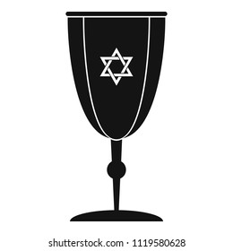 Judaism cup icon. Simple illustration of judaism cup vector icon for web design isolated on white background