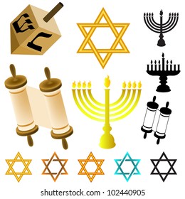 Judaism and Hanukkah elements