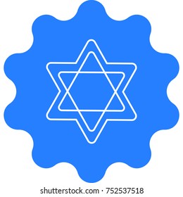 judaism icon badge