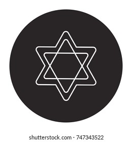 judaism icon flat black