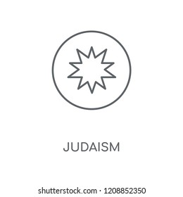 Judaism linear icon. Judaism concept stroke symbol design. Thin graphic elements vector illustration, outline pattern on a white background, eps 10.