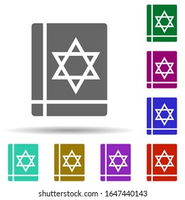 Judaism in multi color style icon. Simple glyph, flat vector of world religiosity icons for ui and ux, website or mobile application