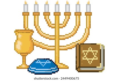 Judaism objects, religious objects pixel art