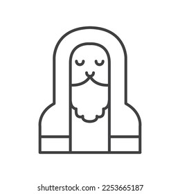 Judaism priest symbolic linear icon