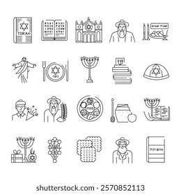 Judaism religion color icon.Sign for web page, mobile app, button, logo. Vector isolated button. Editable stroke.