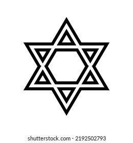 judaism religion line icon vector. judaism religion sign. isolated contour symbol black illustration