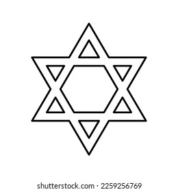 judaism religion line icon vector. judaism religion sign. isolated contour symbol black illustration