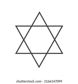 Judaism simple symbolic linear icon 1