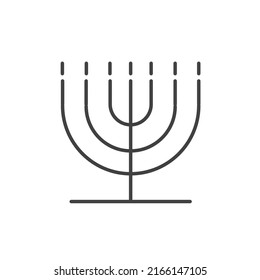 Judaism simple symbolic linear icon 2