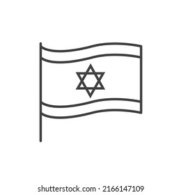 Judaism simple symbolic linear icon 6