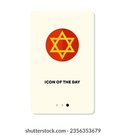 Judaism symbol vector icon. Star isolated vector sign. Culture and religion concept. Vector illustration symbol elements for web design and apps