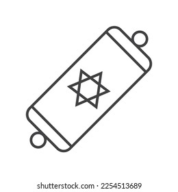 Judaism tora symbolic linear icon