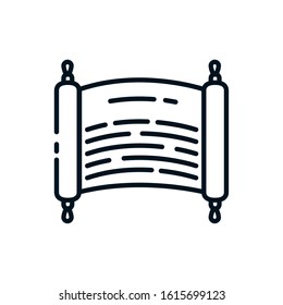 Judaism torah symbol design, Religion culture belief religious faith god spiritual meditation and traditional theme Vector illustration