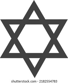 Judaism Vector Religious Sign - Jewish symbol - Jewish Star