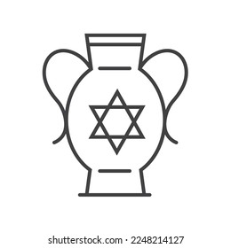 Judaism vessel symbolic linear icon