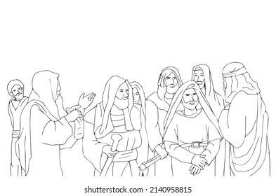 Judas va a los sacerdotes, Vector.