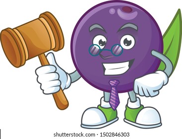 Judge acai berries character for fresh fruit